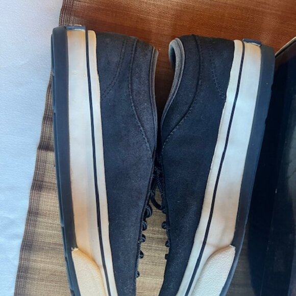 Polo Ralph Lauren Vintage Polo Sport Navy Suede Sneakers - Women's Size 7.5 - Picture 6 of 14